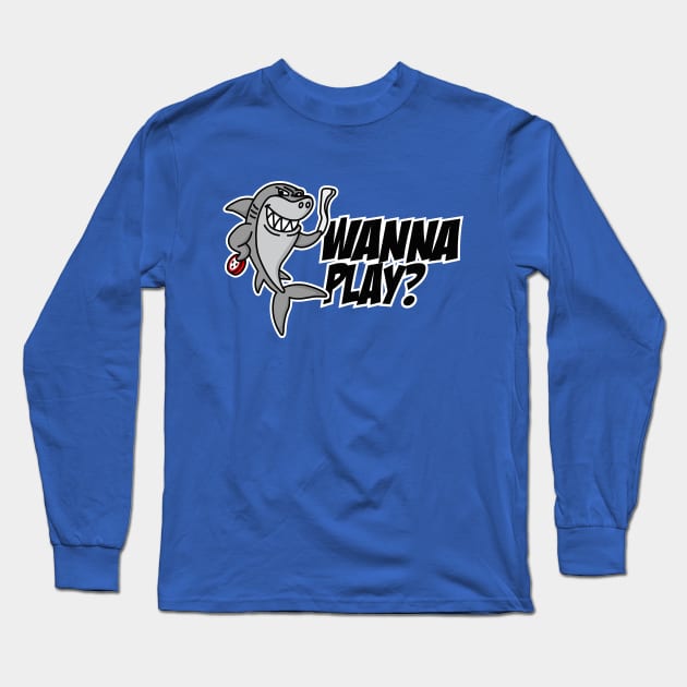 Wanna play? Underwater hockey shark Octopush cool Long Sleeve T-Shirt by LaundryFactory